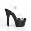 Pleaser - BEJEWELED708DM Sandale à bride à la cheville, Pole dance chaussures - Chaussures de pole dance - Noir/Transparent Product image